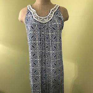 Blue and White Dress